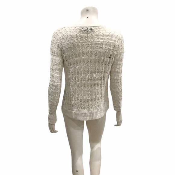 Rag & Bone Womans White V Neck Knitted Sweater - Picture 2 of 4